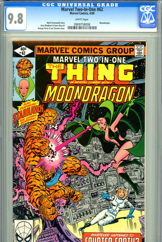 Marvel Two-In-One #62 CGC graded 9.8 with Moondragon  HIGHEST GRADED - SOLD!