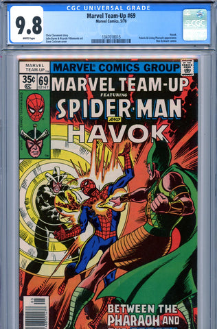 Marvel Team-Up #069 CGC graded 9.8 HIGHEST GRADED Havok cover/story