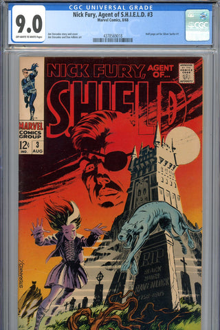 Nick Fury, Agent of S.H.I.E.L.D. #3 CGC 9.0 - Steranko cover/story - SOLD!