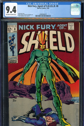 Nick Fury, Agent of S.H.I.E.L.D. #08 CGC 9.4 - Trimpe art - SOLD!