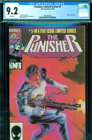 Punisher Limited Series #5 CGC graded 9.2 - Jigsaw appearance - 1986