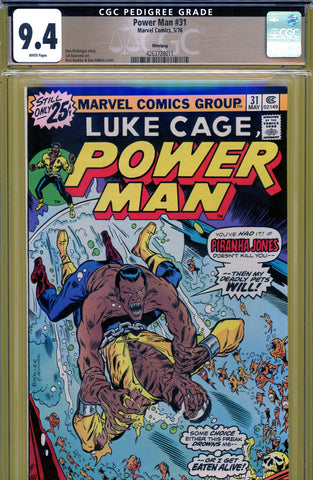 Power Man and Iron Fist #31 CGC graded 9.4 - second app. Piranha Jones - SOLD!