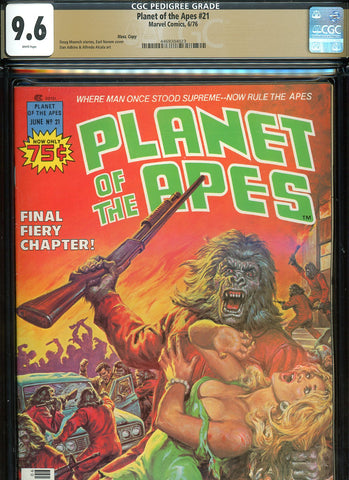 Planet Of the Apes #21 CGC graded 9.6 low distribution PEDIGREE