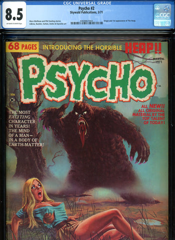 Psycho #2 CGC graded 8.5 - origin & 1st appearance of The Heap - SOLD!