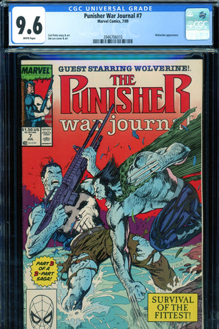 Punisher War Journal #07 CGC graded 9.6 - Wolverine cover and story