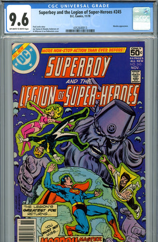 Superboy and the Legion of Super-Heroes #245 CGC graded 9.6 - scarce for grade!