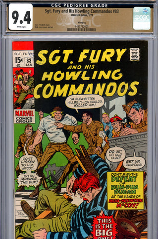 Sgt. Fury #83 CGC 9.4 - Agent of 1,000 Faces appearance PEDIGREE