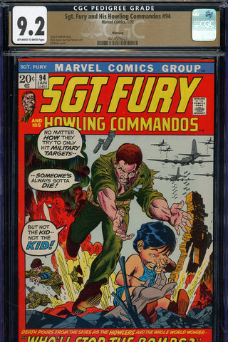 Sgt. Fury #94 CGC graded 9.2 - not a reprint! - PEDIGREE
