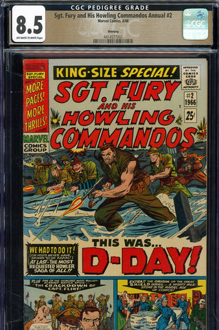 Sgt. Fury Annual #2 CGC graded 8.5 - new story and reprints 1st Nick Fury - PEDIGREE - SOLD!