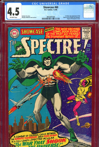 Showcase #60 CGC graded 4.5 - first S.A. appearance of the Spectre - SOLD!
