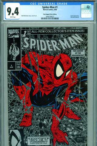 Spider-Man #01 CGC graded 9.4 - POLY-BAGGED SILVER EDITION - SOLD!