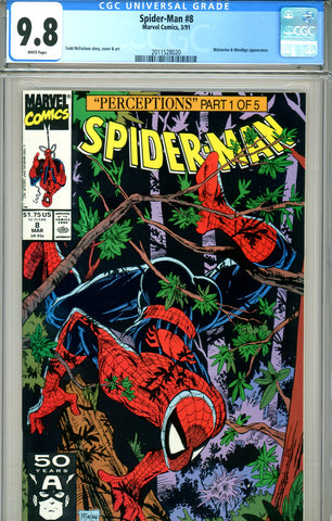 Spider-Man #8 CGC graded 9.8 Wolverine and Wendigo