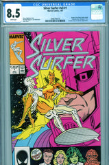 Silver Surfer v3 #001 CGC graded 8.5 origin retold - guest stars galore