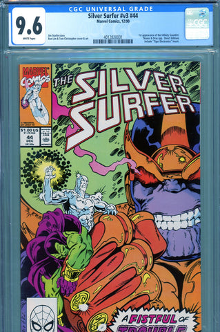Silver Surfer v3 #044 CGC graded 9.6 - first appearance of Infinity Gauntlet - SOLD!