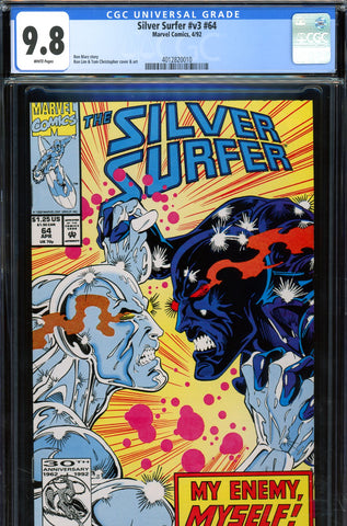 Silver Surfer v3 #64 CGC graded 9.8 Collector, Collection Agency appearance  HIGHEST GRADED