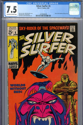 Silver Surfer #6 CGC 7.5 - John Buscema cover - J. & S. Buscema and Brunner art