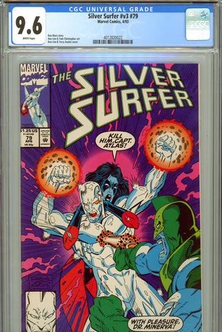 Silver Surfer v3 #079 CGC graded 9.6 Captain Atlas and Dr. Minerva appearance