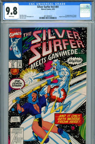 Silver Surfer v3 #81 CGC graded 9.8 - first app. of Tyrant HIGHEST GRADED
