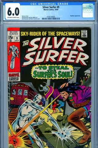 Silver Surfer #9 CGC graded 6.0 - third appearance of Mephisto