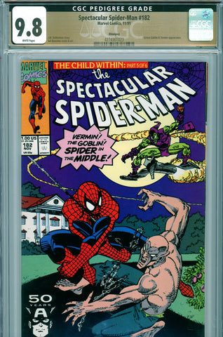 Spectacular Spider-Man #182 CGC graded 9.8 - HIGHEST GRADED PEDIGREE - SOLD!