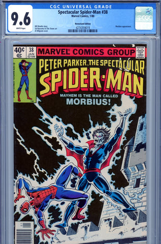 Spectacular Spider-Man  #38 CGC graded 9.6 - Morbius c/s  NEWSSTAND EDITION