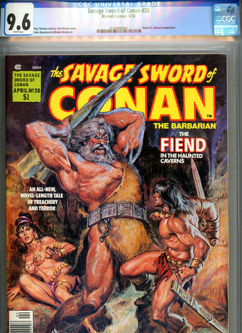 Savage Sword of Conan #28 CGC graded 9.6 - Earl Norem cover