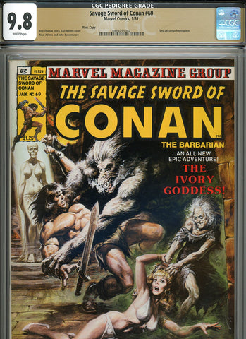 Savage Sword of Conan #060 CGC graded 9.8 - Neal Adams art {PEDIGREE} HIGHEST - SOLD!