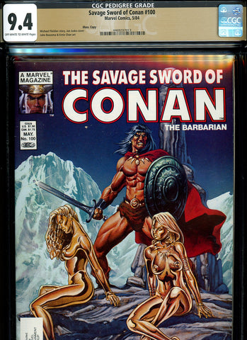 Savage Sword of Conan #100 CGC graded 9.4 - Joe Jusko cover PEDIGREE