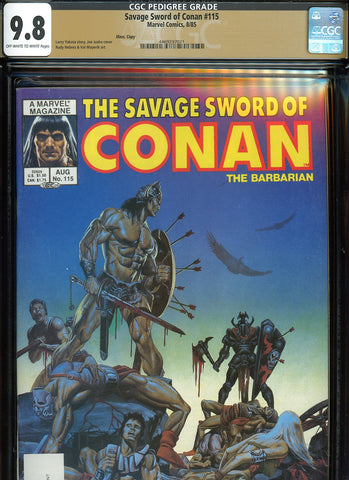 Savage Sword of Conan #115 CGC graded 9.8 - Joe Jusko cover  {PEDIGREE} HIGHEST GRADED - SOLD!