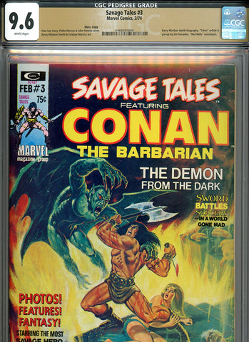 Savage Tales  #3 CGC graded 9.6 John Romita cover PEDIGREE -SOLD!