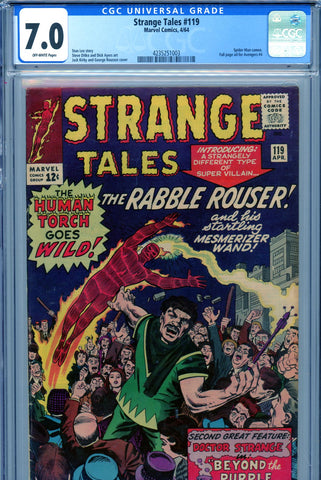 Strange Tales #119 CGC graded 7.0 - first appearance Rabble Rouser