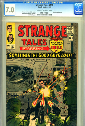 Strange Tales #138 CGC graded 7.0 first appearance of Eternity