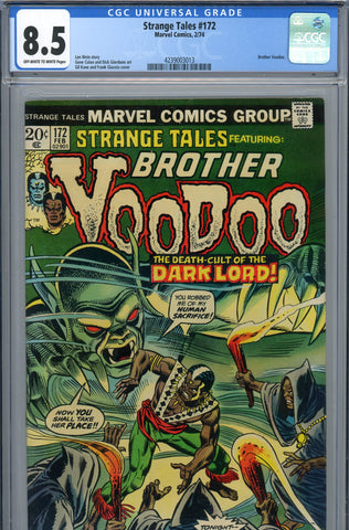 Strange Tales #172 CGC graded 8.5 fourth appearance of Brother Voodoo - SOLD!