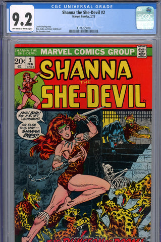 Shanna The She-Devil #2 CGC 9.2  bondage cover Steranko cover