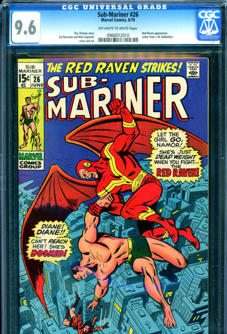 Sub-Mariner #26 CGC graded 9.6 - Red Raven cover/story