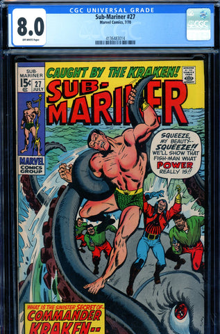 Sub-Mariner #27 CGC graded 8.0 - first appearance of Commander Kraken