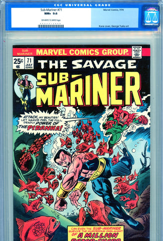 Sub-Mariner #71 CGC graded 9.6 origin/death of the Piranha