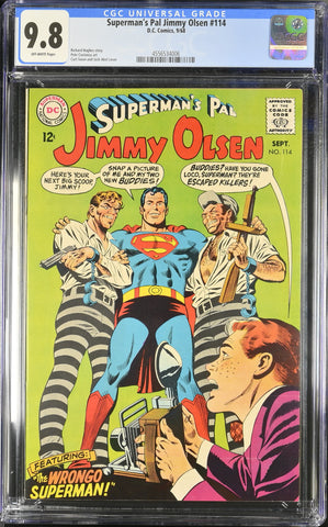 Superman's Pal Jimmy Olsen #114 CGC 9.8 - Curt Swan and Abel cover SINGLE HIGHEST GRADED - SOLD!