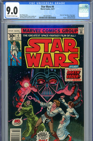 Star Wars #4 CGC graded 9.0 - death of Obi-Wan Kenobi - movie adaptation