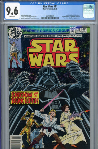 Star Wars #21 CGC graded 9.6 - first original Darth Vader story - SOLD!