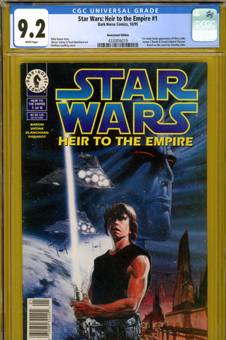 Star Wars: Heir to the Empire #1 CGC graded 9.2 - NEWSSTAND EDITION - SOLD!