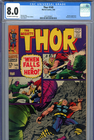 Thor #149 CGC graded 8.0 second appearance of the Wrecker