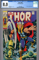 Thor #160 CGC graded 8.0 - Galactus vs. Ego begins