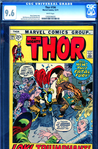 Thor #194 CGC graded 9.6  Loki cover/story - 2nd highest graded