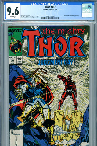 Thor #387 CGC graded 9.6 - Arishem the Celestial appearance