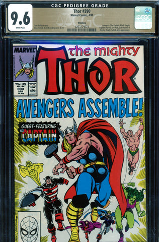 Thor #390 CGC graded 9.6 PEDIGREE - Avengers Assemble! - SOLD!