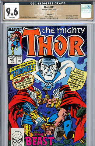 Thor #413 CGC graded 9.6 Doctor Strange cover/story PEDIGREE - SOLD!