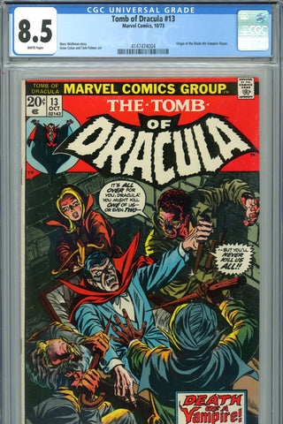 Tomb Of Dracula #13 CGC graded 8.5 origin of Blade - SOLD!