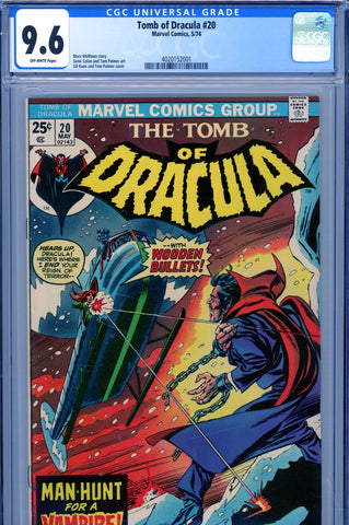 Tomb Of Dracula #20 CGC graded 9.6 Palmer cover/art