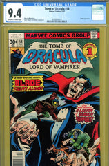 Tomb of Dracula #58 CGC graded 9.4 Blade appearance